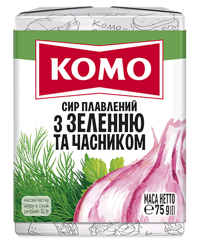 З зеленню та часником